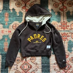 San Diego Padres x Alpha Industries Cropped Hoodie